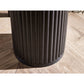 Louis Fluted Drinks Table - Black