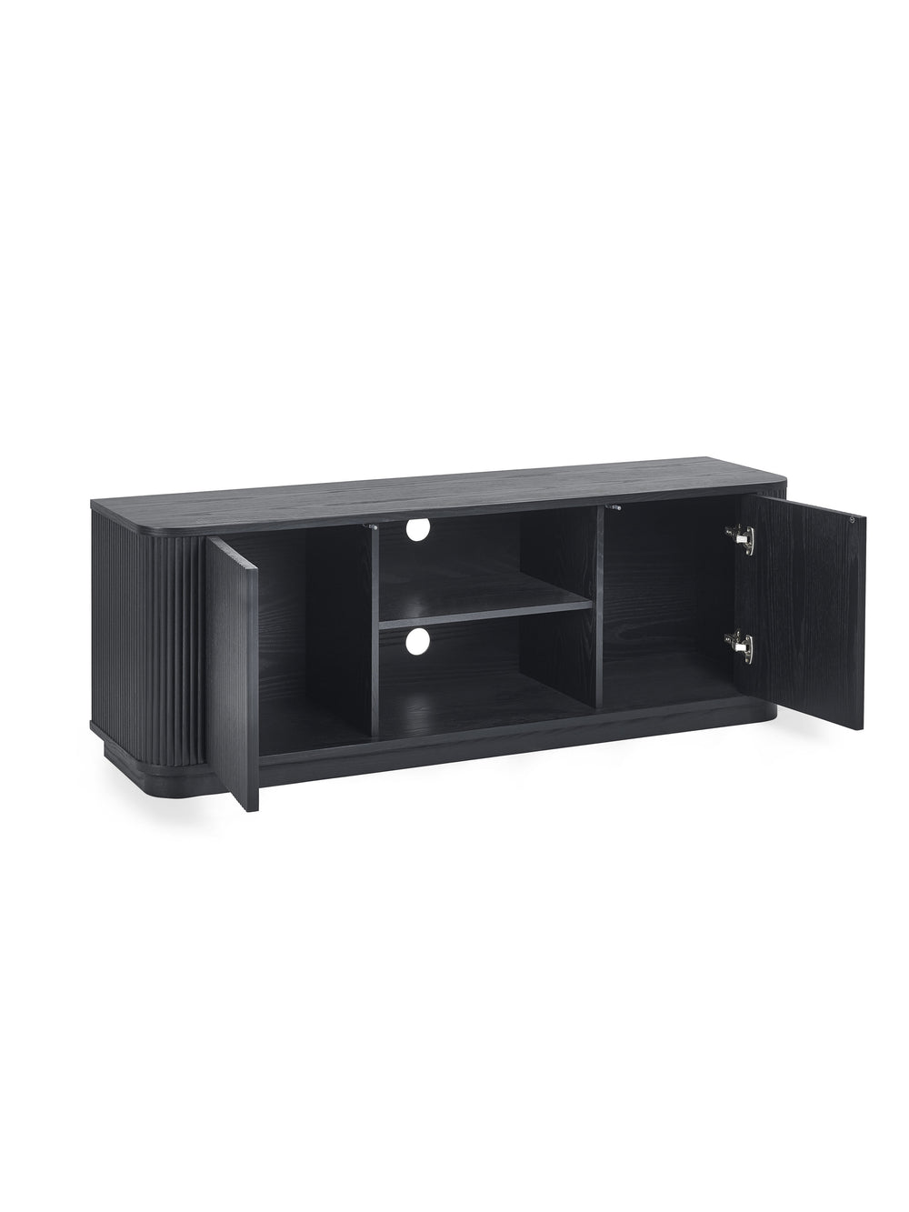 Louis Fluted Tv Unit - Black