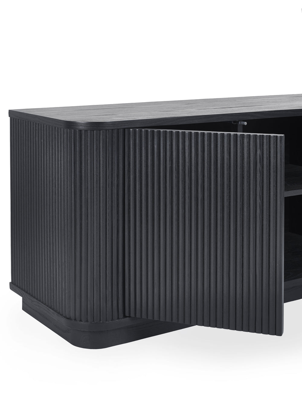 Louis Fluted Tv Unit - Black