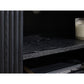Louis Fluted Tv Unit - Black