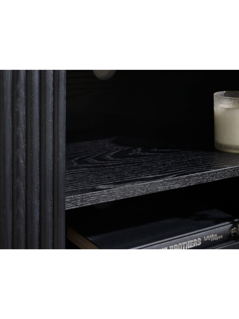 Louis Fluted Tv Unit - Black