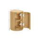 Louis Light Oak Effect Fluted Side Table with Storage