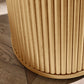 Louis Light Oak Effect Fluted Side Table with Storage