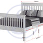 Monaco 4' Bed High Foot End - White