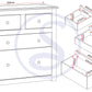 Panama 2+2 Drawer Chest - Natural Wax