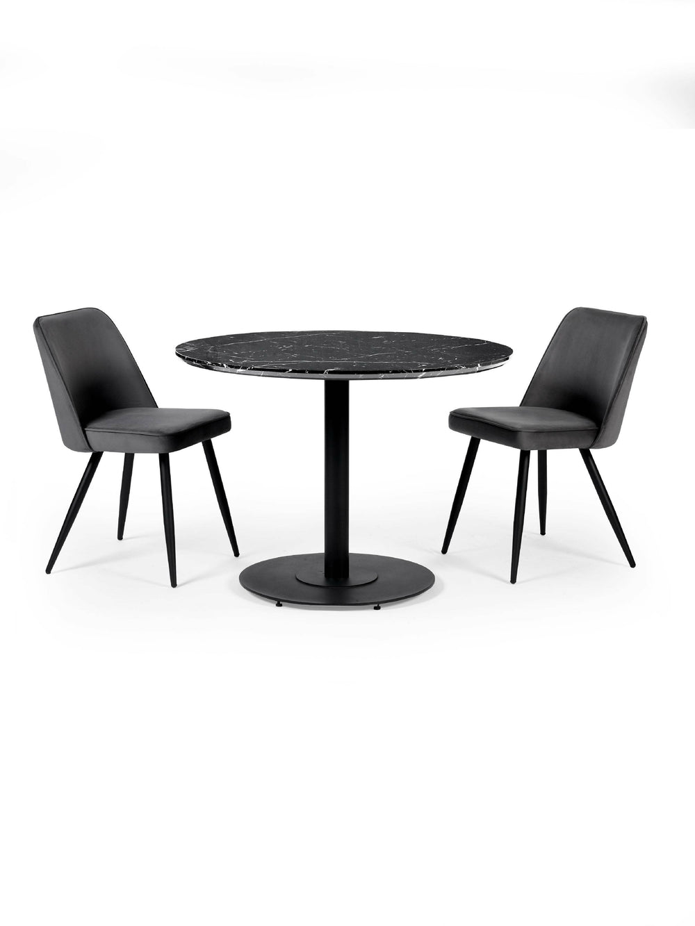Luca 80cm Round Dining Table Black