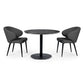 Luca 80cm Round Dining Table Black
