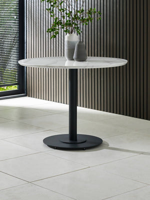 Luca 100cm Round Dining Table White