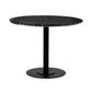 Luca Round Pedestal 4 Seater Dining Table - Black Marble Effect