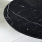 Luca Round Pedestal 4 Seater Dining Table - Black Marble Effect