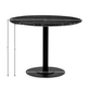 Luca Round Pedestal 4 Seater Dining Table - Black Marble Effect