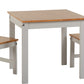 Ludlow 1+2 Dining Set - Light Grey/Oak Lacquer