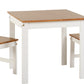 Ludlow 1+2 Dining Set - WHITE/OAK EFFECT