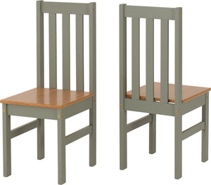 Ludlow 1+4 Dining Set - GREEN/OAK EFFECT