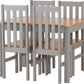 Ludlow 1+4 Dining Set - GREY SLATE/OAK EFFECT