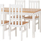 Ludlow 1+6 Dining Set - WHITE/OAK EFFECT