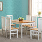 Ludlow 1+6 Dining Set - White/Oak Lacquer