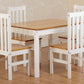 Ludlow 1+4 Dining Set - White/Oak Lacquer