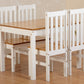 Ludlow 1+4 Dining Set - White/Oak Lacquer