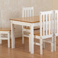 Ludlow 1+4 Dining Set - WHITE/OAK EFFECT