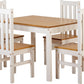 Ludlow 1+4 Dining Set - WHITE/OAK EFFECT
