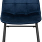 Lukas Chair (Box of 2) - SAPPHIRE BLUE VELVET