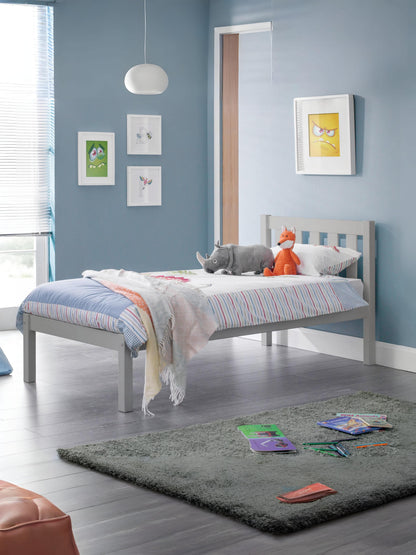 Luna 90cm Single Grey Bed