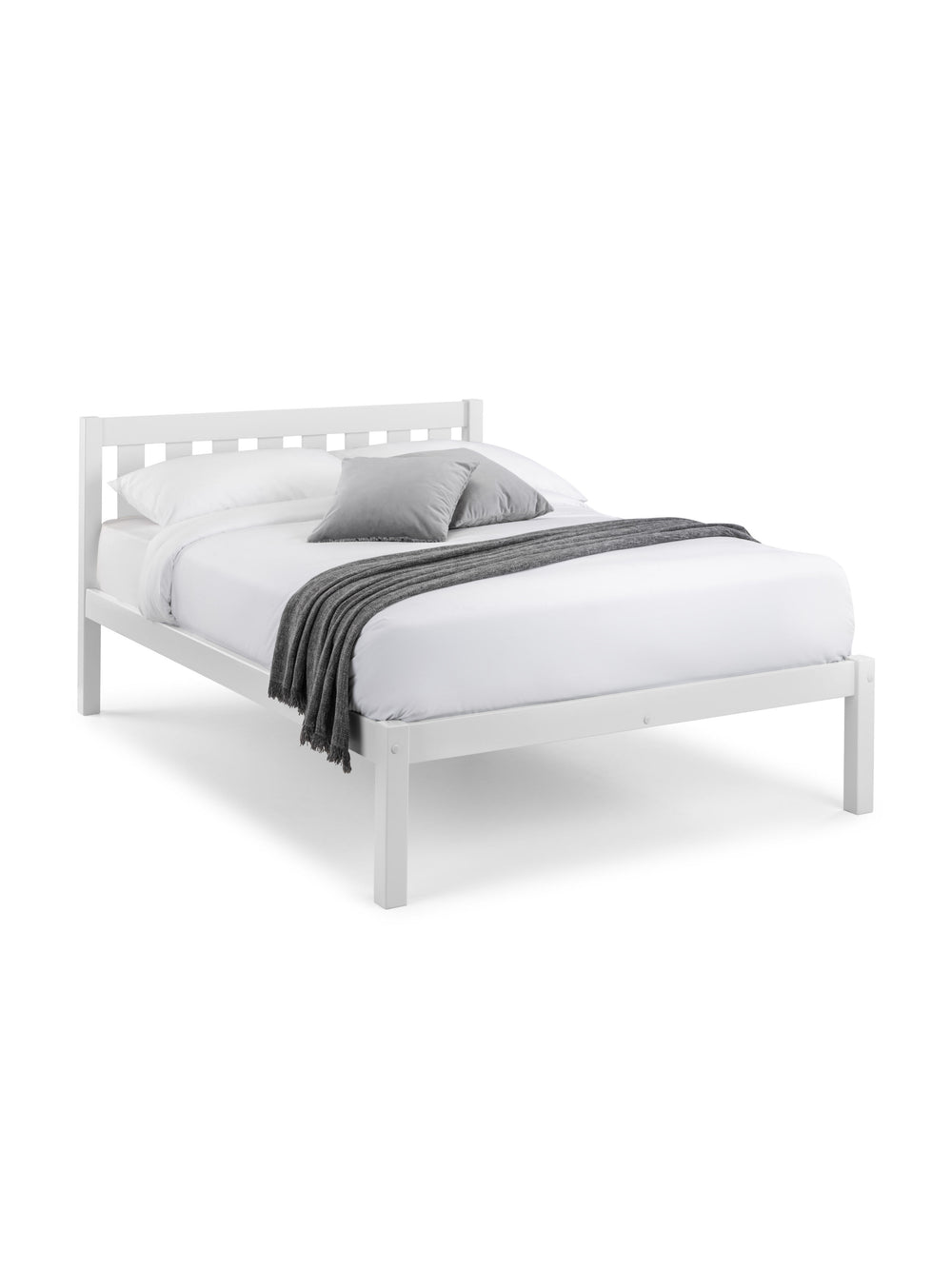Luna 135cm Double White Bed