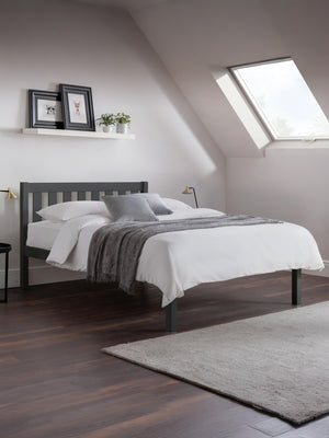 Luna 135cm Double Anthracite Black Bed