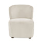 Lunetta Beige Chenille Armless Accent Chair