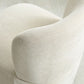 Lunetta Beige Chenille Armless Accent Chair