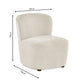 Lunetta Beige Chenille Armless Accent Chair