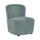 Lunetta Blue Chenille Armless Accent Chair