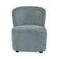 Lunetta Blue Chenille Armless Accent Chair