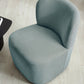 Lunetta Blue Chenille Armless Accent Chair