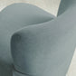 Lunetta Blue Chenille Armless Accent Chair