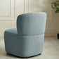 Lunetta Blue Chenille Armless Accent Chair