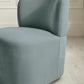 Lunetta Blue Chenille Armless Accent Chair