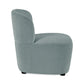 Lunetta Blue Chenille Armless Accent Chair
