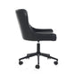 Luxe Office Chair In Black Faux Leather