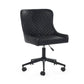 Luxe Office Chair In Black Faux Leather