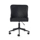 Luxe Office Chair In Black Faux Leather