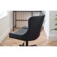 Luxe Office Chair In Black Faux Leather