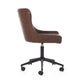 Luxe Office Chair In Brown Faux Leather