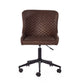 Luxe Office Chair In Brown Faux Leather