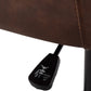 Luxe Office Chair In Brown Faux Leather