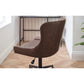 Luxe Office Chair In Brown Faux Leather