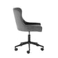 Luxe Office Chair In Grey Velvet
