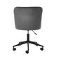 Luxe Office Chair In Grey Velvet