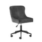 Luxe Office Chair In Grey Velvet
